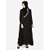 Casual simple abaya- Black 